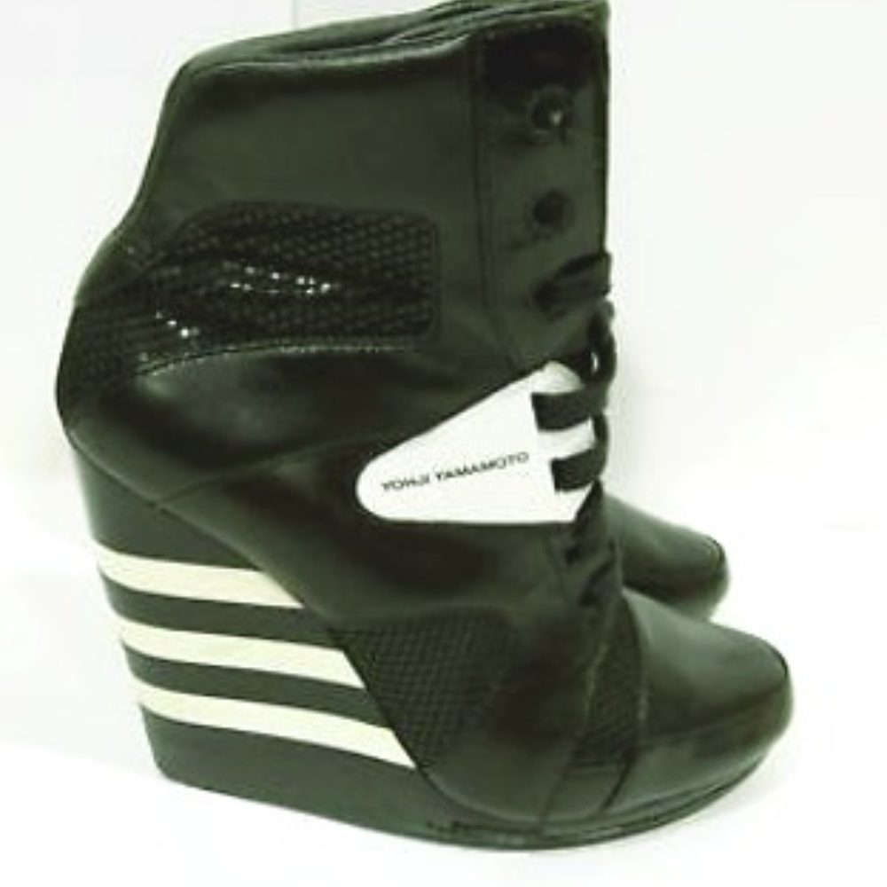 Adidas Yohji Yamamoto Y-3 Sz 7.5 Black white Shoes